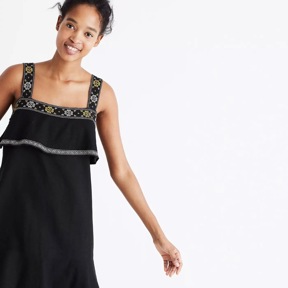 Madewell embroidered tier dress